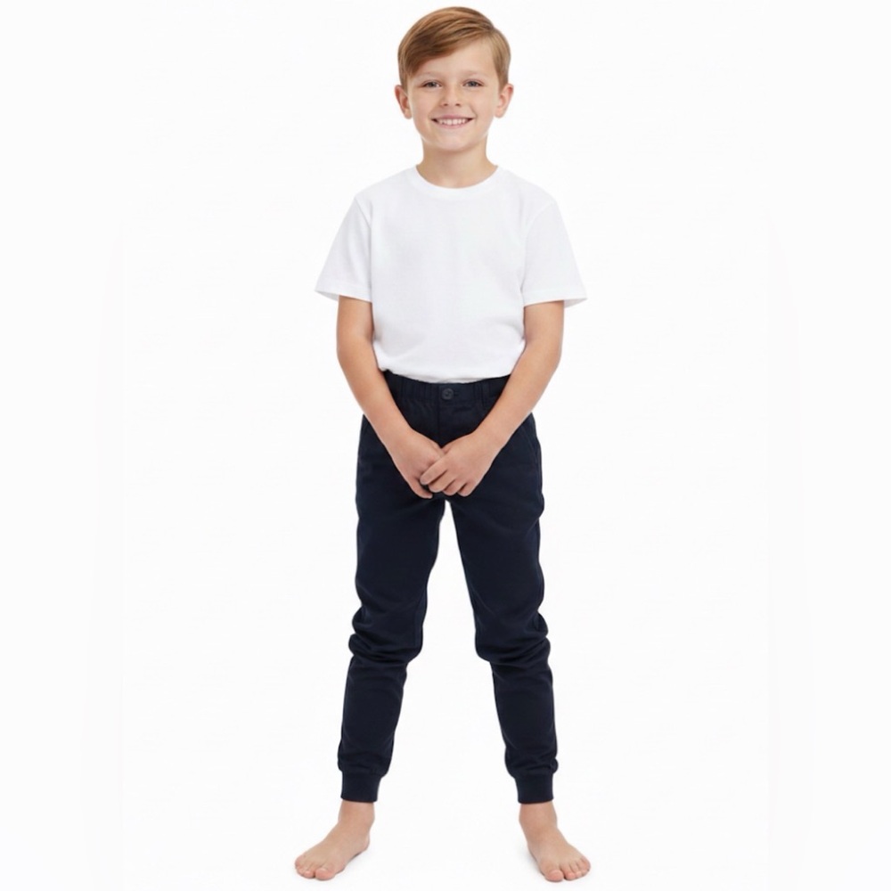 Old Navy Size 8 Boy Casual Comfy Uniform Pants Cuffed Ankles Everyday Wear